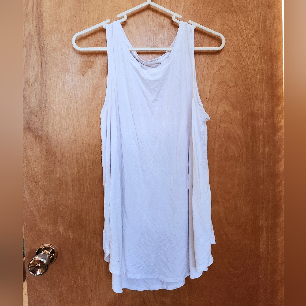 White Sleeveless Tank Top